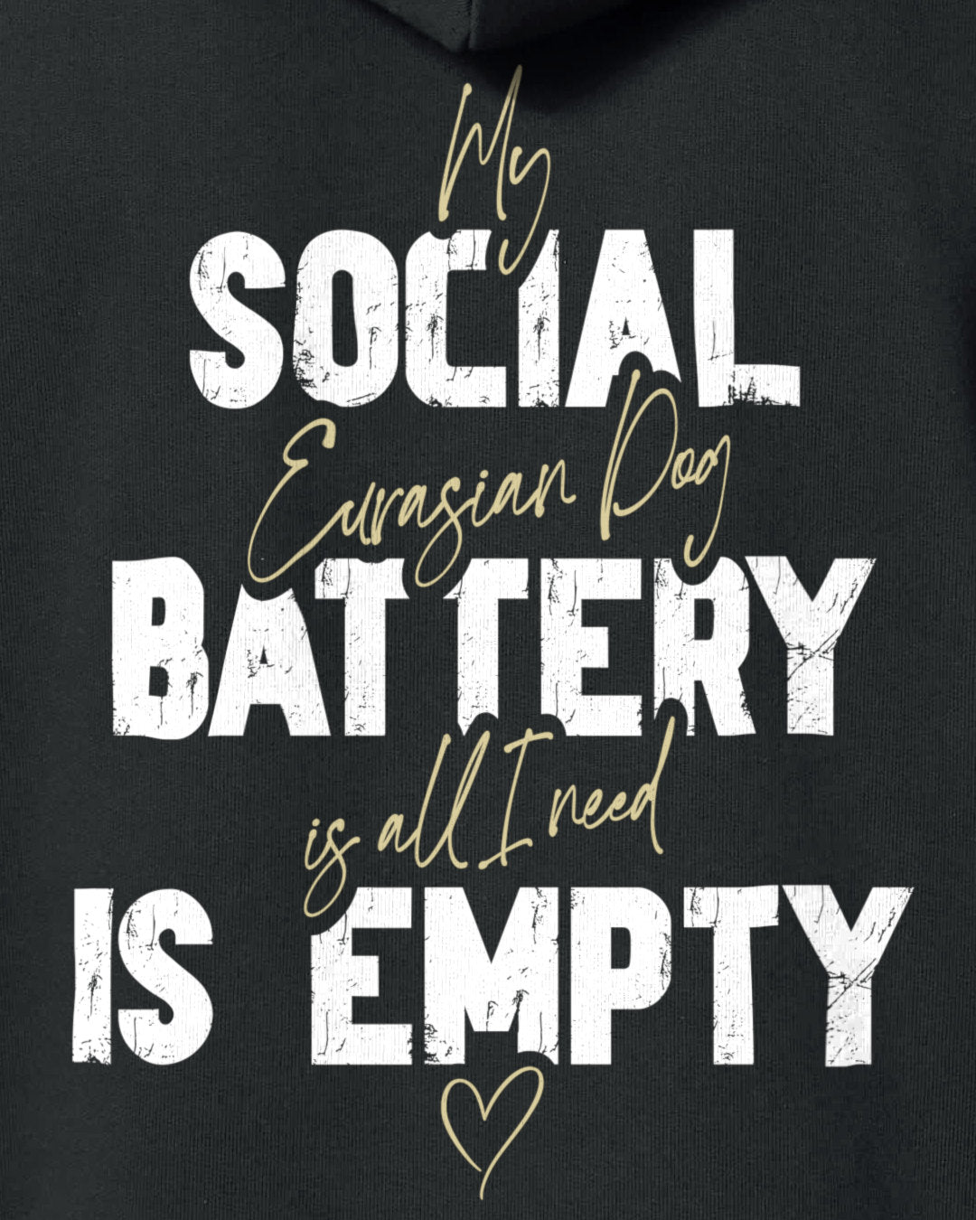 Detailbild – Social Battery Is Empty - Eurasier