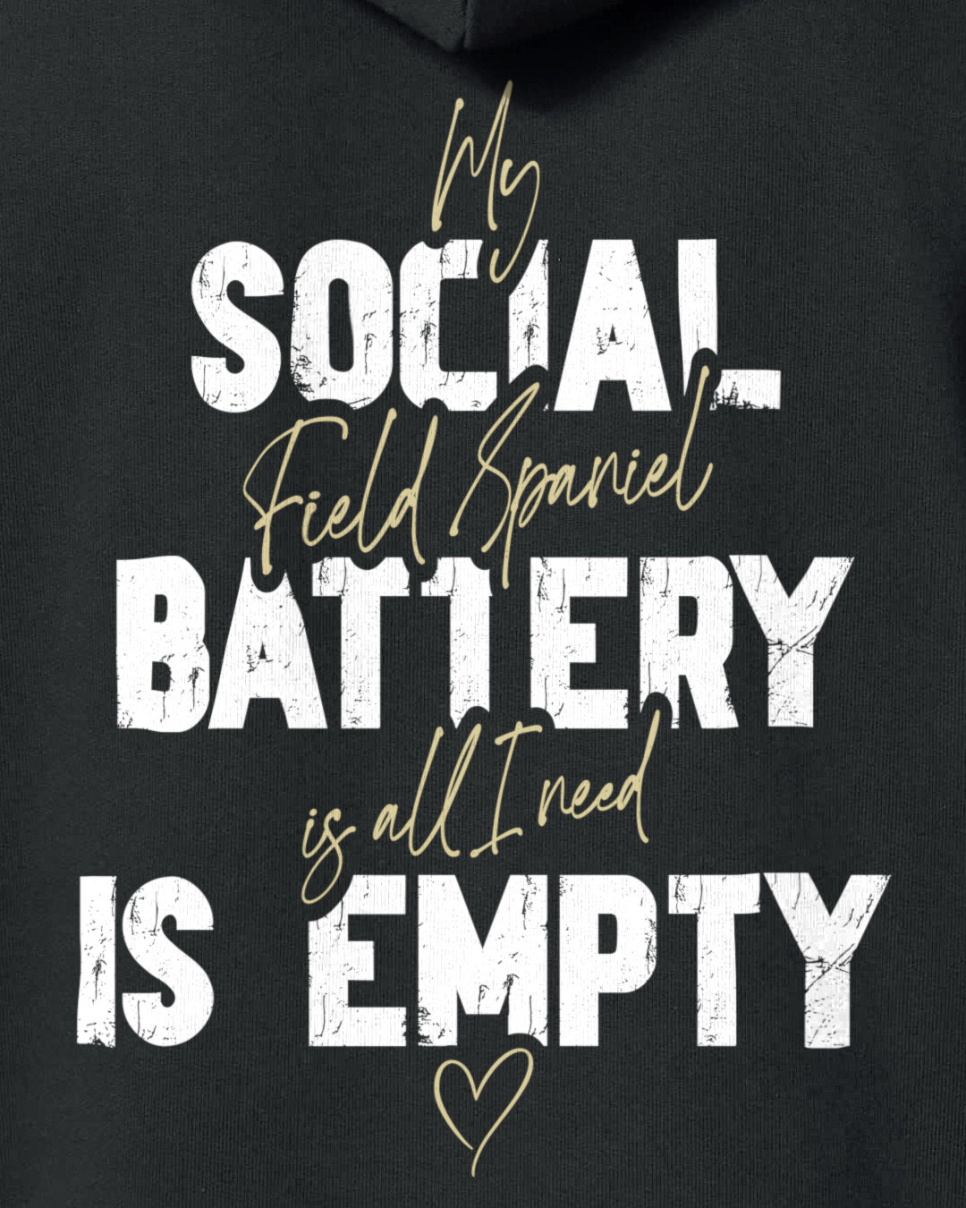 Detailbild – Social Battery Is Empty - Field Spaniel