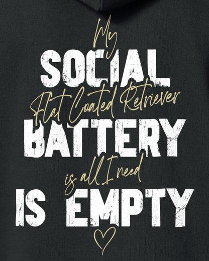 Detailbild – Social Battery Is Empty - Flat Coated Retriever