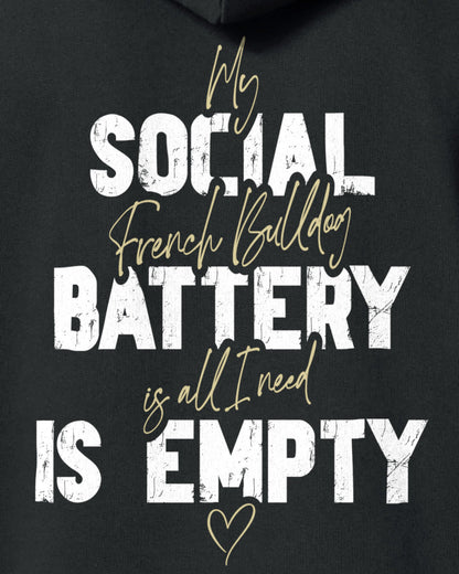Detailbild – Social Battery Is Empty - Französische Bulldogge