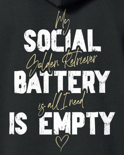 Detailbild – Social Battery Is Empty - Golden Retriever