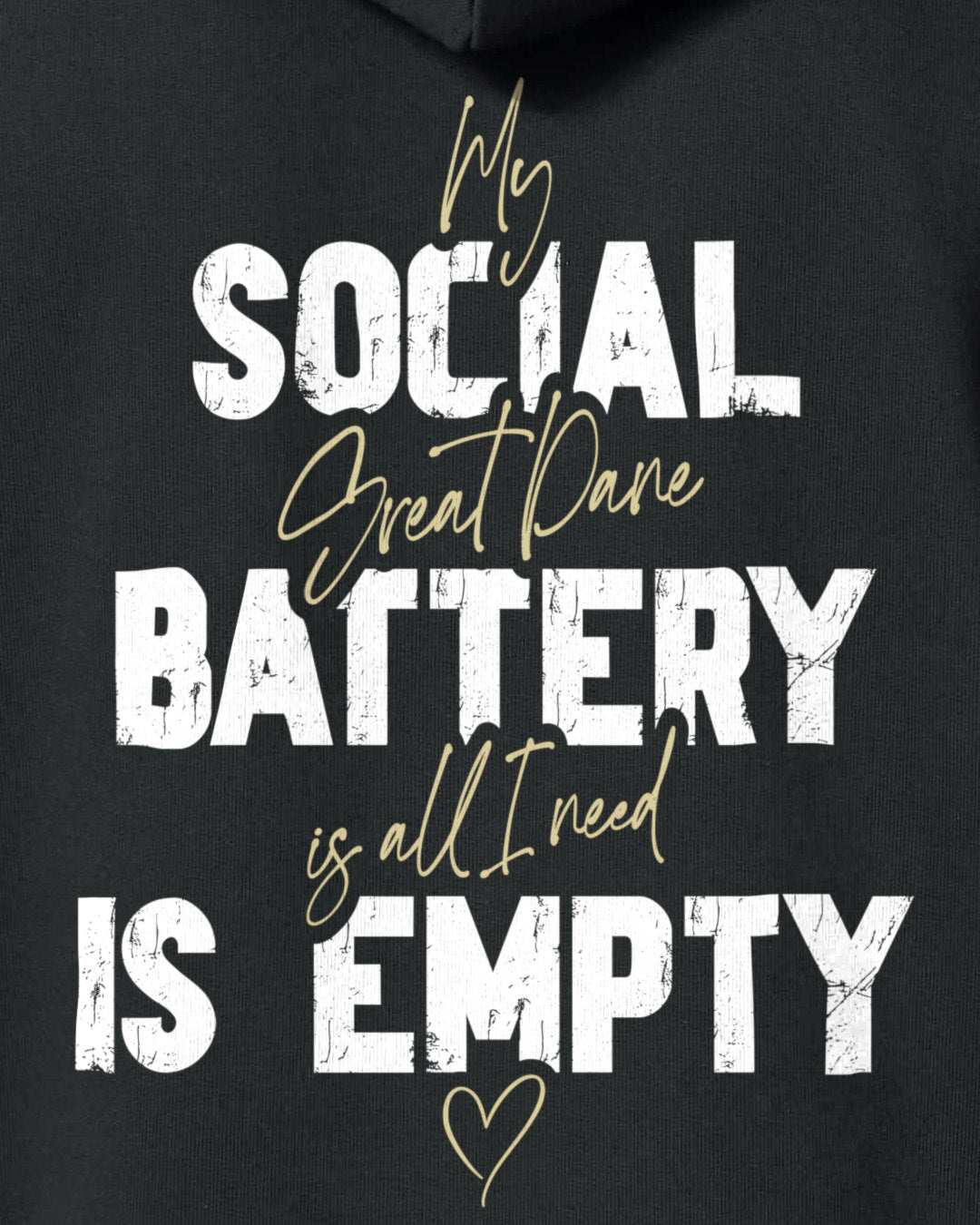 Detailbild – Social Battery Is Empty - Deutsche Dogge