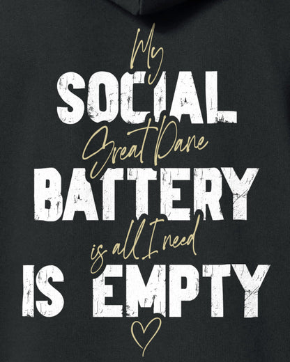 Detailbild – Social Battery Is Empty - Deutsche Dogge