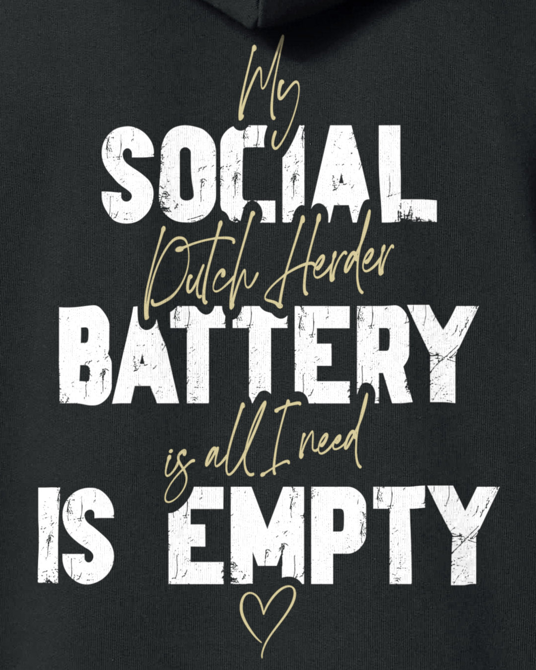 Detailbild – Social Battery Is Empty - Holländischer Schäferhund