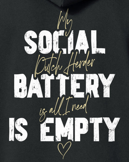 Detailbild – Social Battery Is Empty - Holländischer Schäferhund