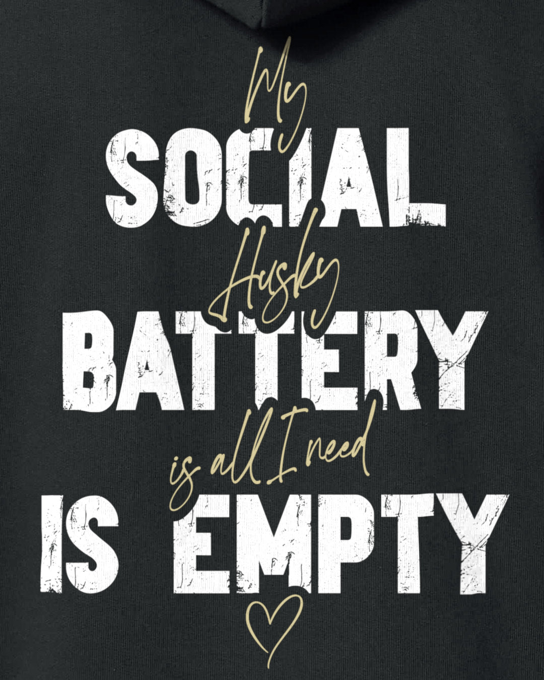Detailbild – Social Battery Is Empty - Husky