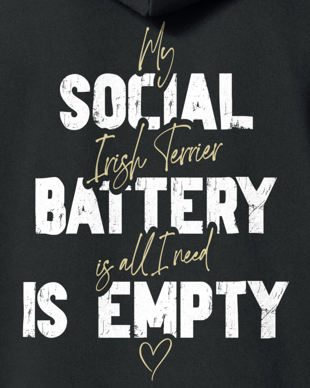 Detailbild – Social Battery Is Empty - Irish Terrier
