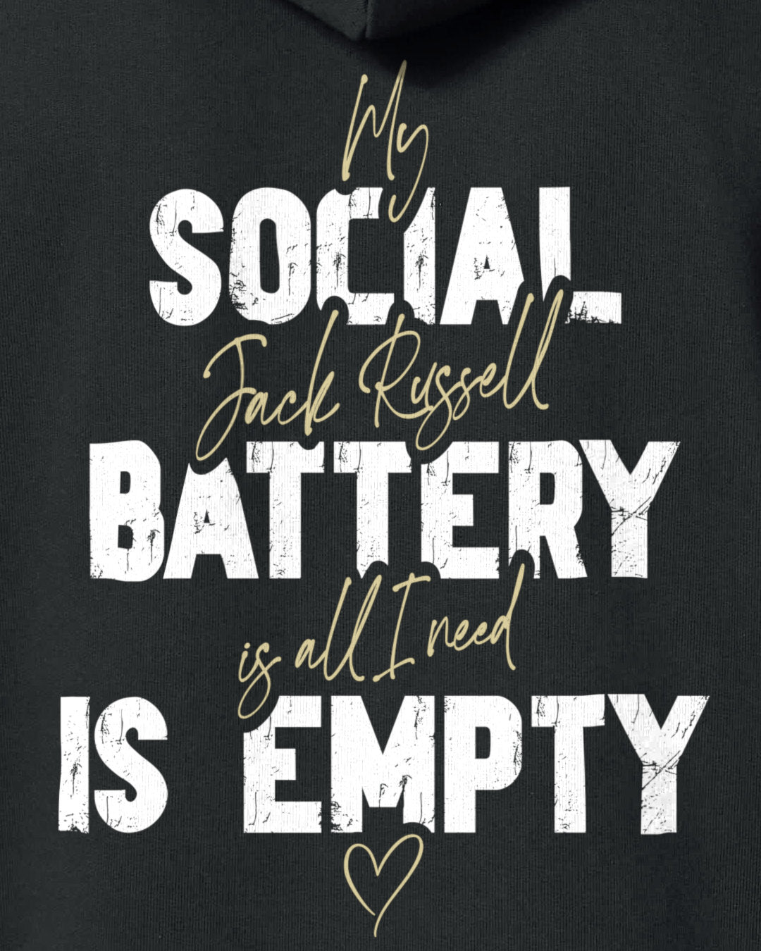 Detailbild – Social Battery Is Empty - Jack Russell