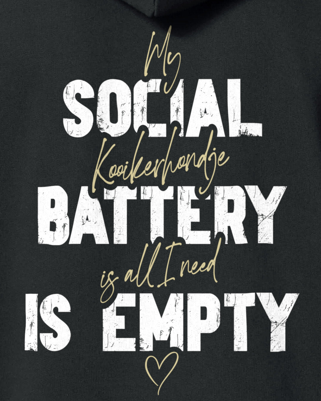 Detailbild – Social Battery Is Empty - Kooikerhondje