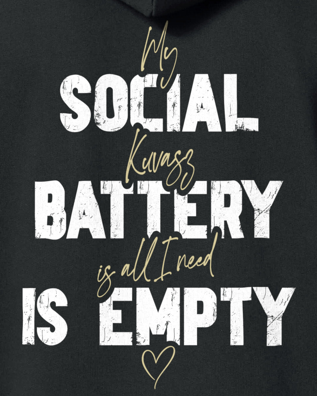 Detailbild – Social Battery Is Empty - Kuvasz