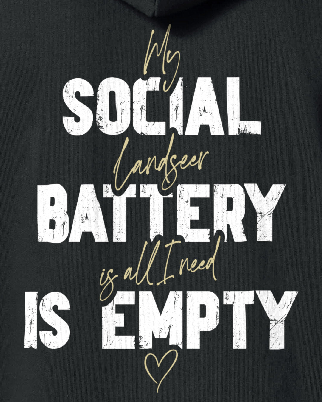 Detailbild – Social Battery Is Empty - Landseer