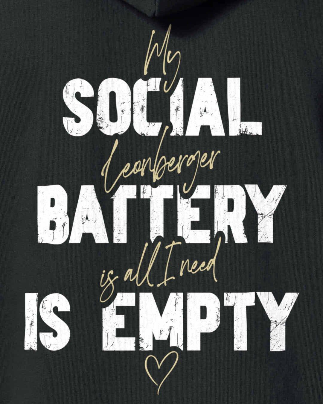 Detailbild – Social Battery Is Empty - Leonberger
