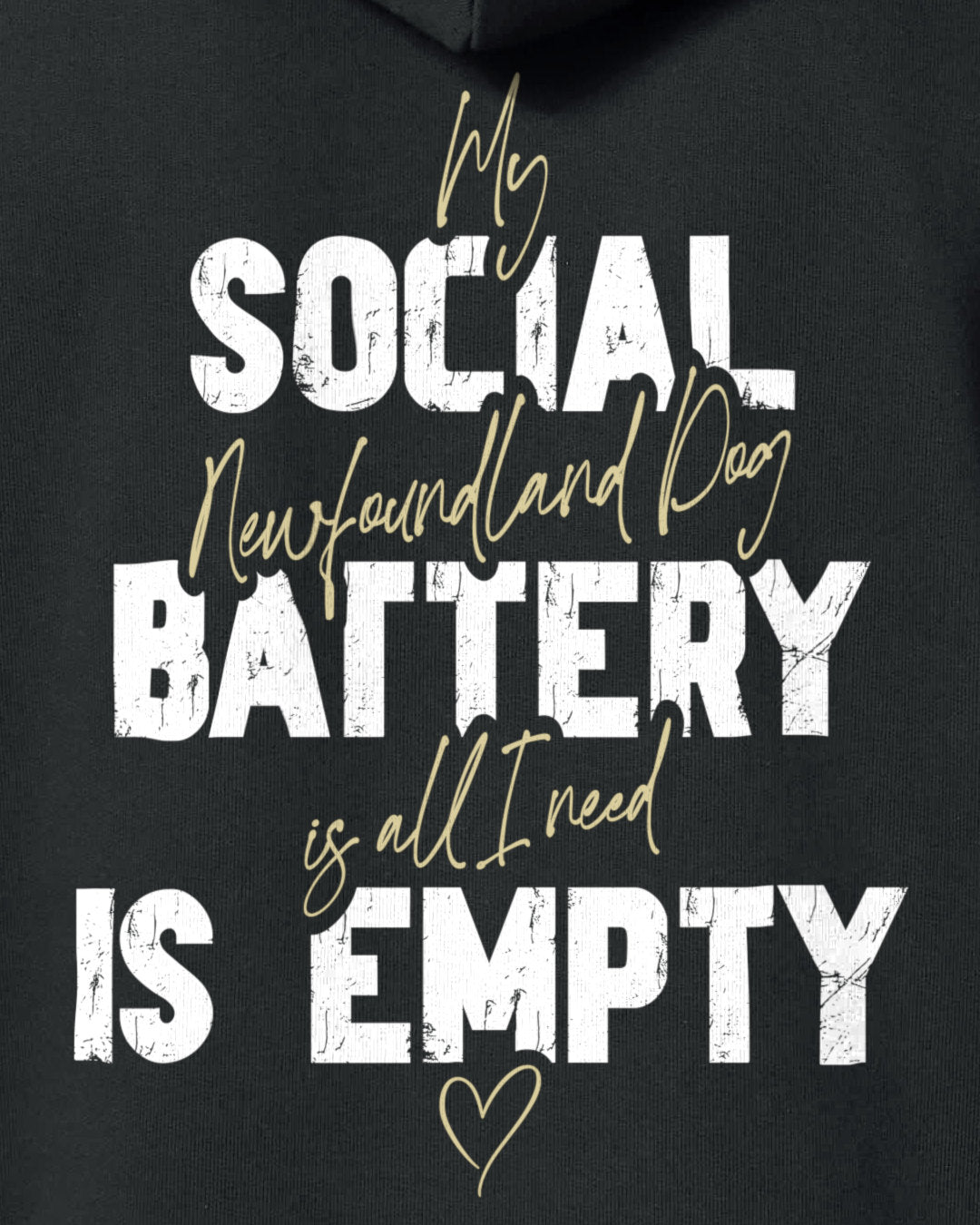 Detailbild – Social Battery Is Empty - Neufundländer