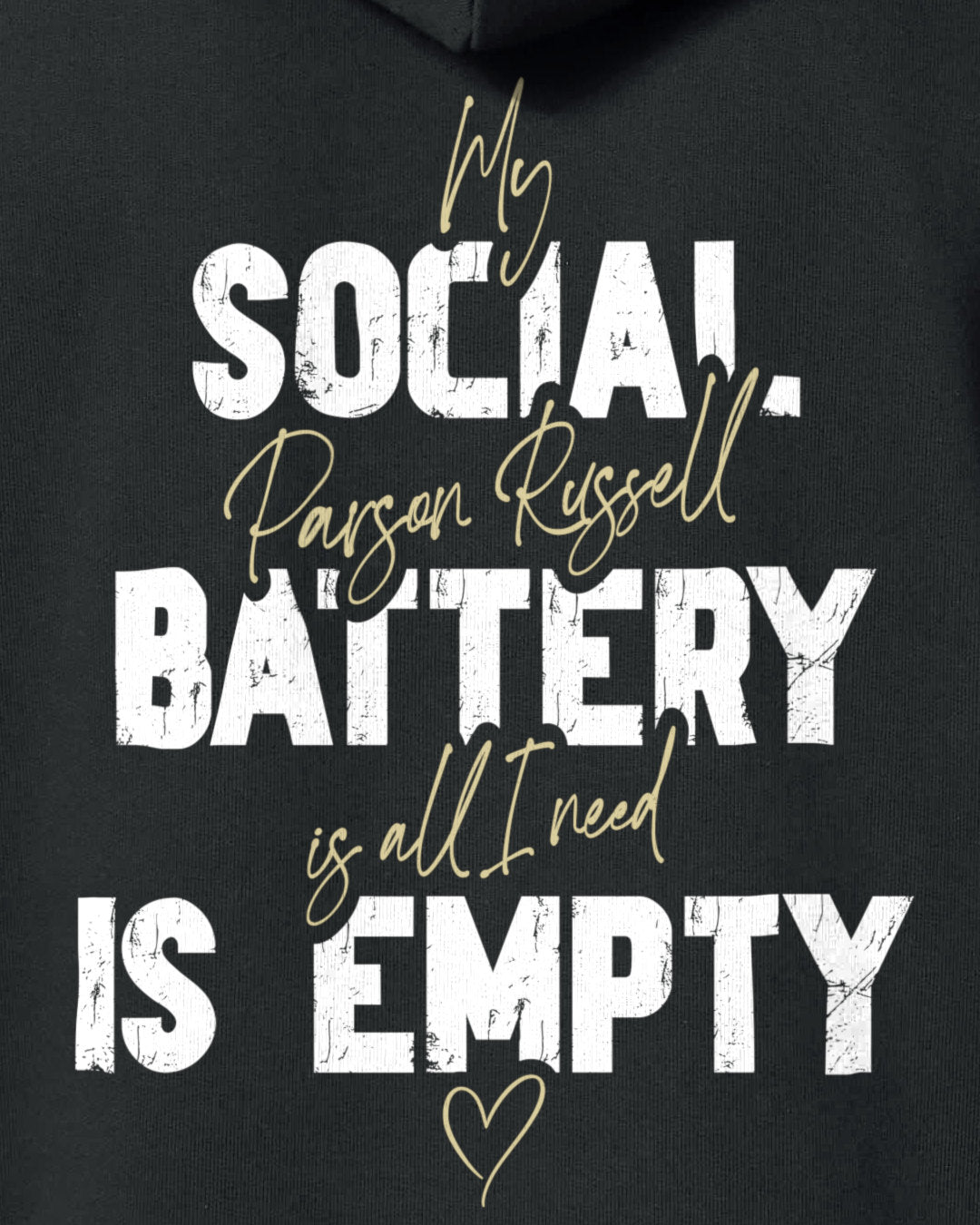 Detailbild – Social Battery Is Empty - Parson Russell