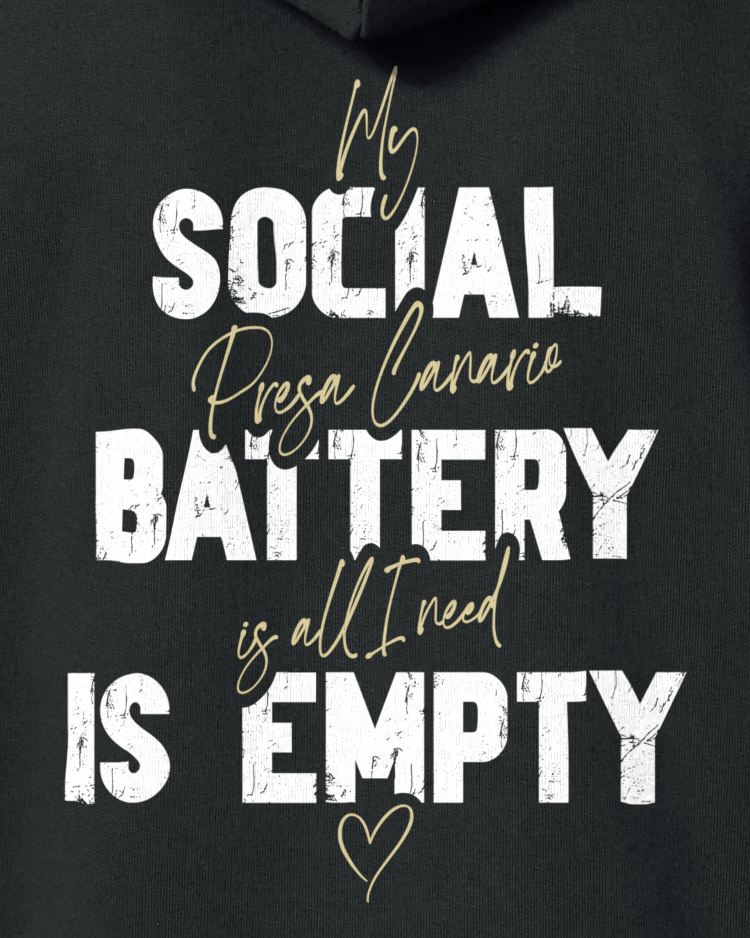 Detailbild – Social Battery Is Empty - Presa Canario