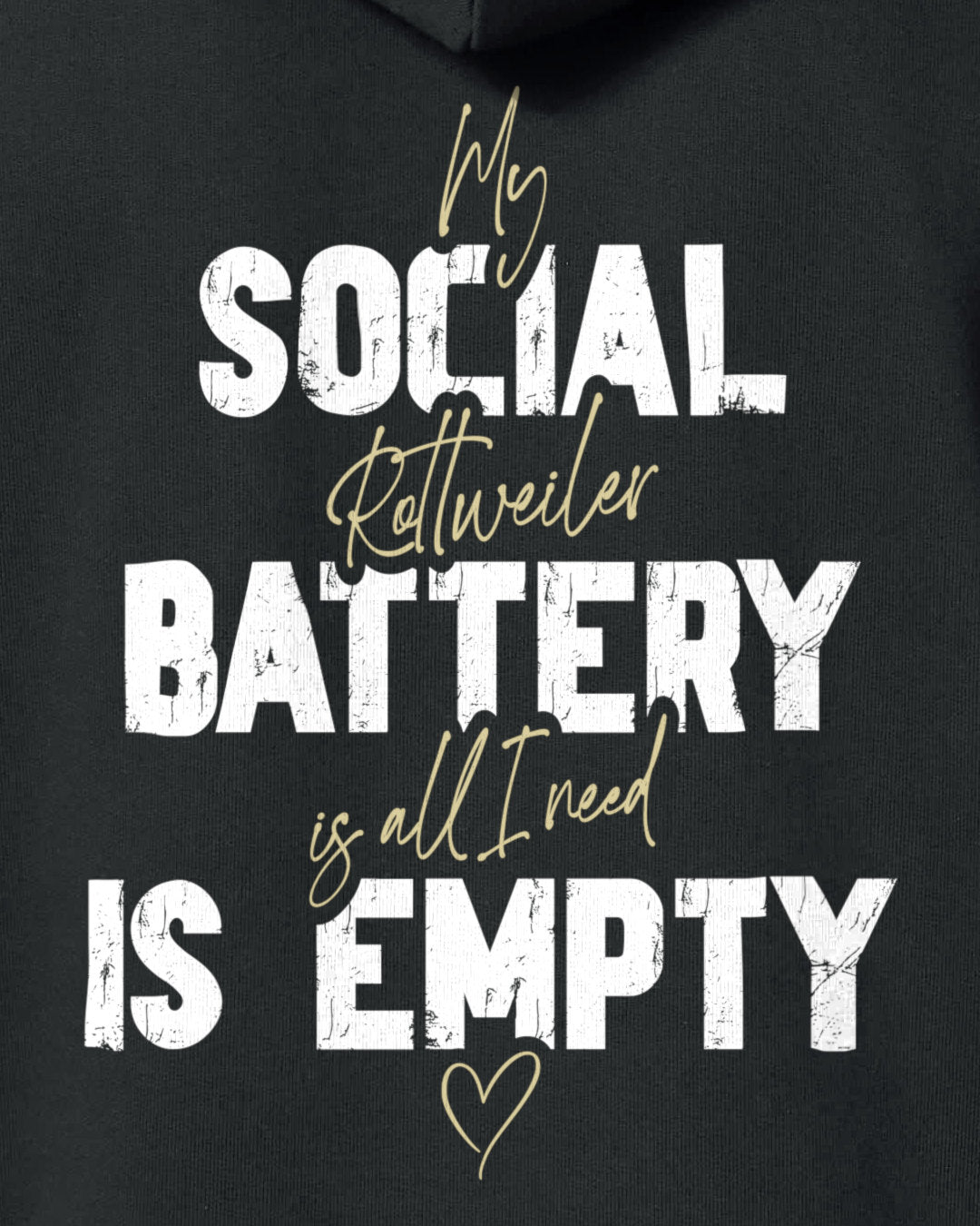 Detailbild – Social Battery Is Empty - Rottweiler