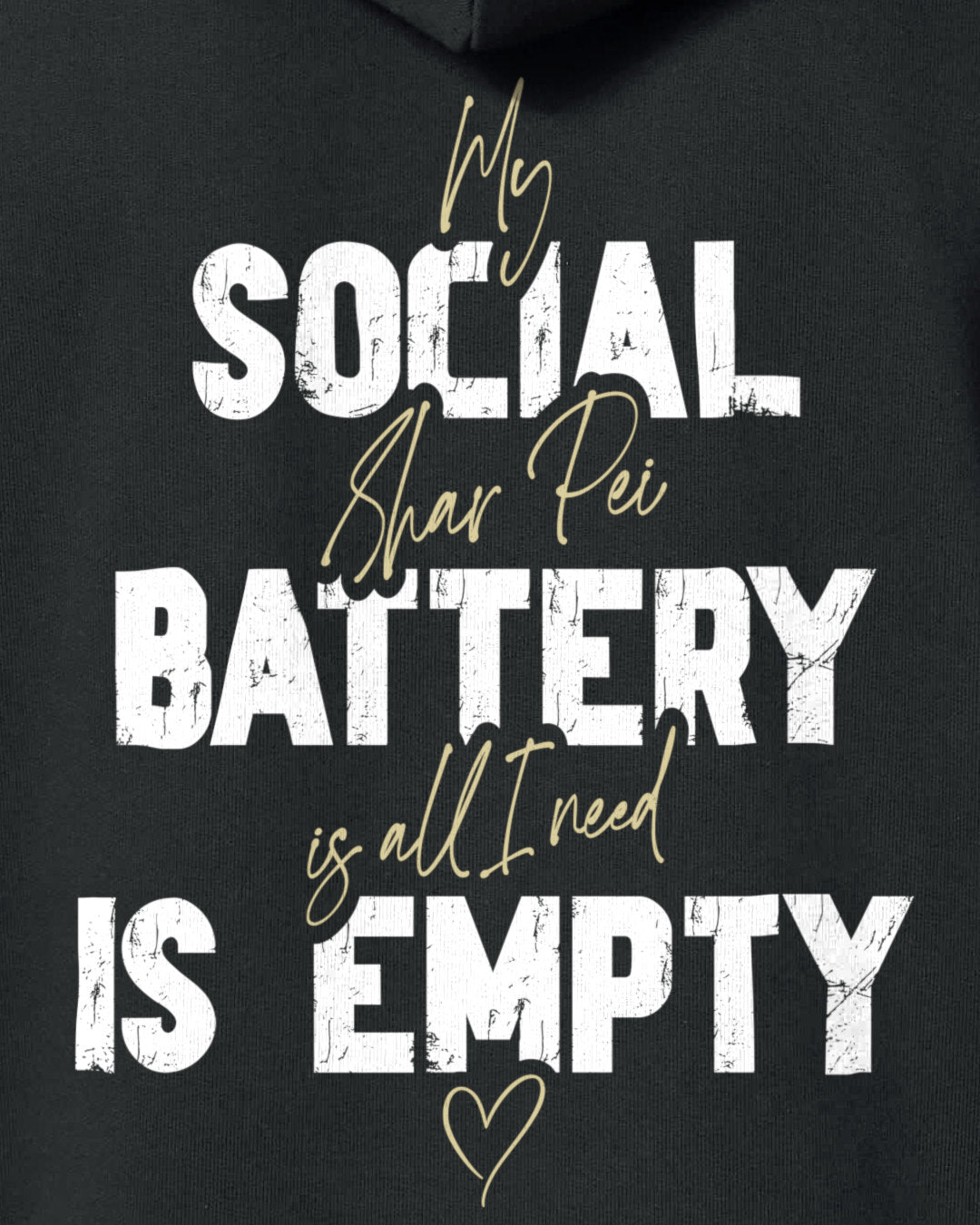 Detailbild – Social Battery Is Empty - Shar-Pei