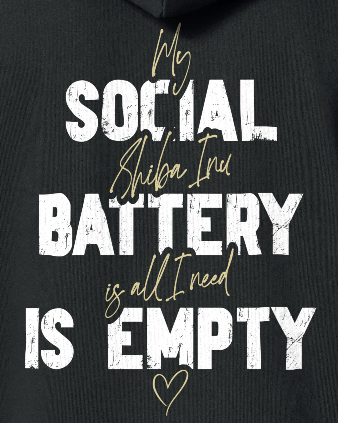 Detailbild – Social Battery Is Empty - Shiba Inu