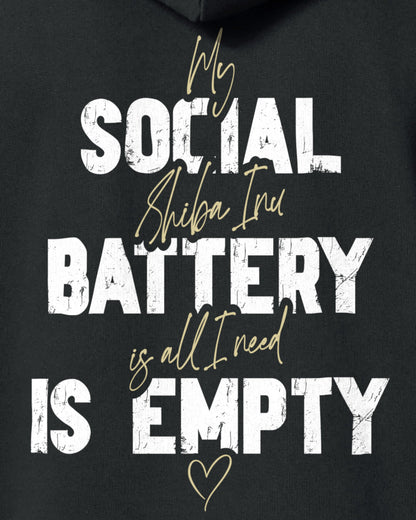 Detailbild – Social Battery Is Empty - Shiba Inu