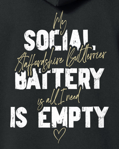 Detailbild – Social Battery Is Empty - Staffordshire Bullterrier