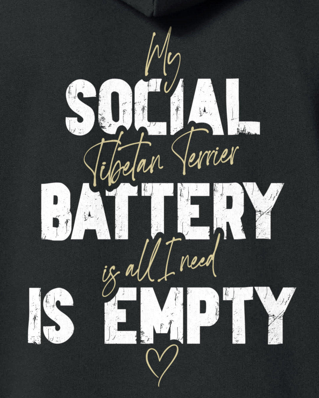 Detailbild – Social Battery Is Empty - Tibet-Terrier