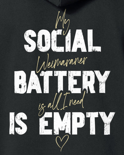 Detailbild – Social Battery Is Empty - Weimaraner
