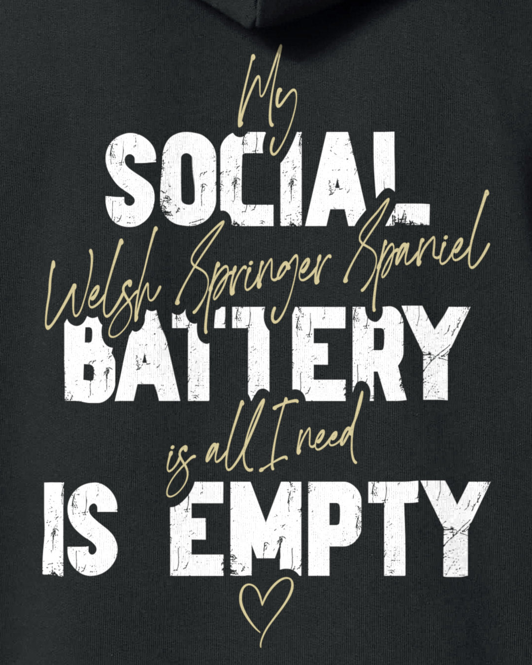 Detailbild – Social Battery Is Empty - Welsh Springer Spaniel