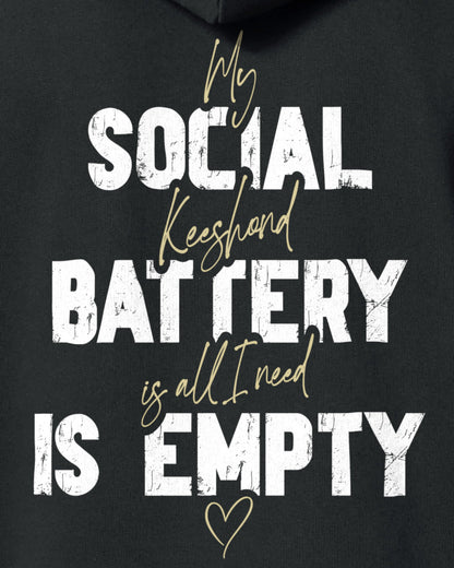Detailbild – Social Battery Is Empty - Wolfsspitz