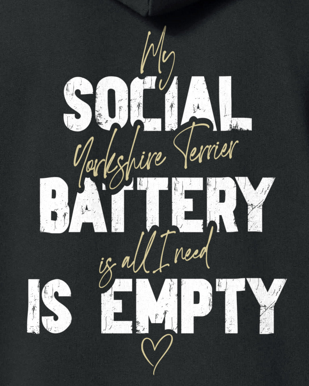 Detailbild – Social Battery Is Empty - Yorkshire Terrier