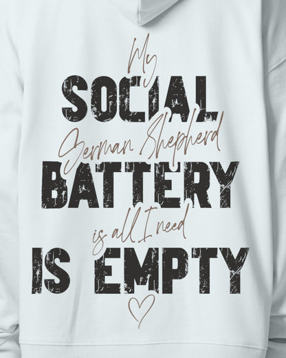 Detailbild – Social Battery Is Empty - Deutscher Schäferhund
