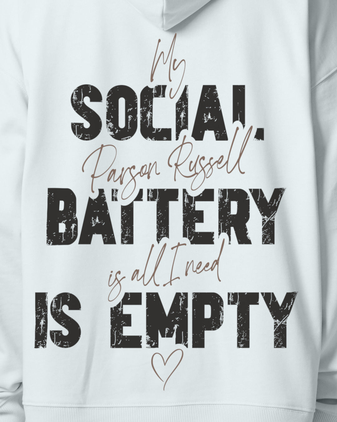 Detailbild – Social Battery Is Empty - Parson Russell