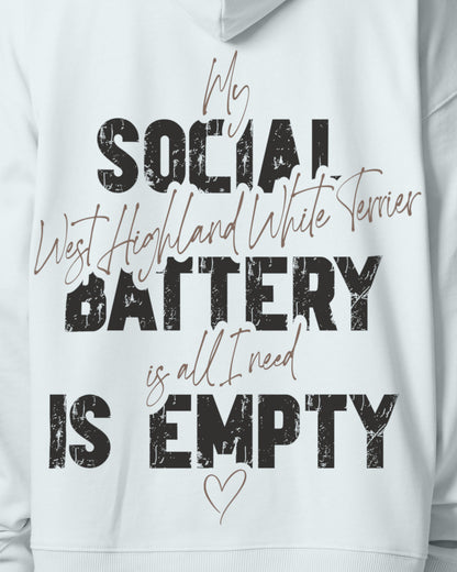 Detailbild – Social Battery Is Empty - West Highland White Terrier