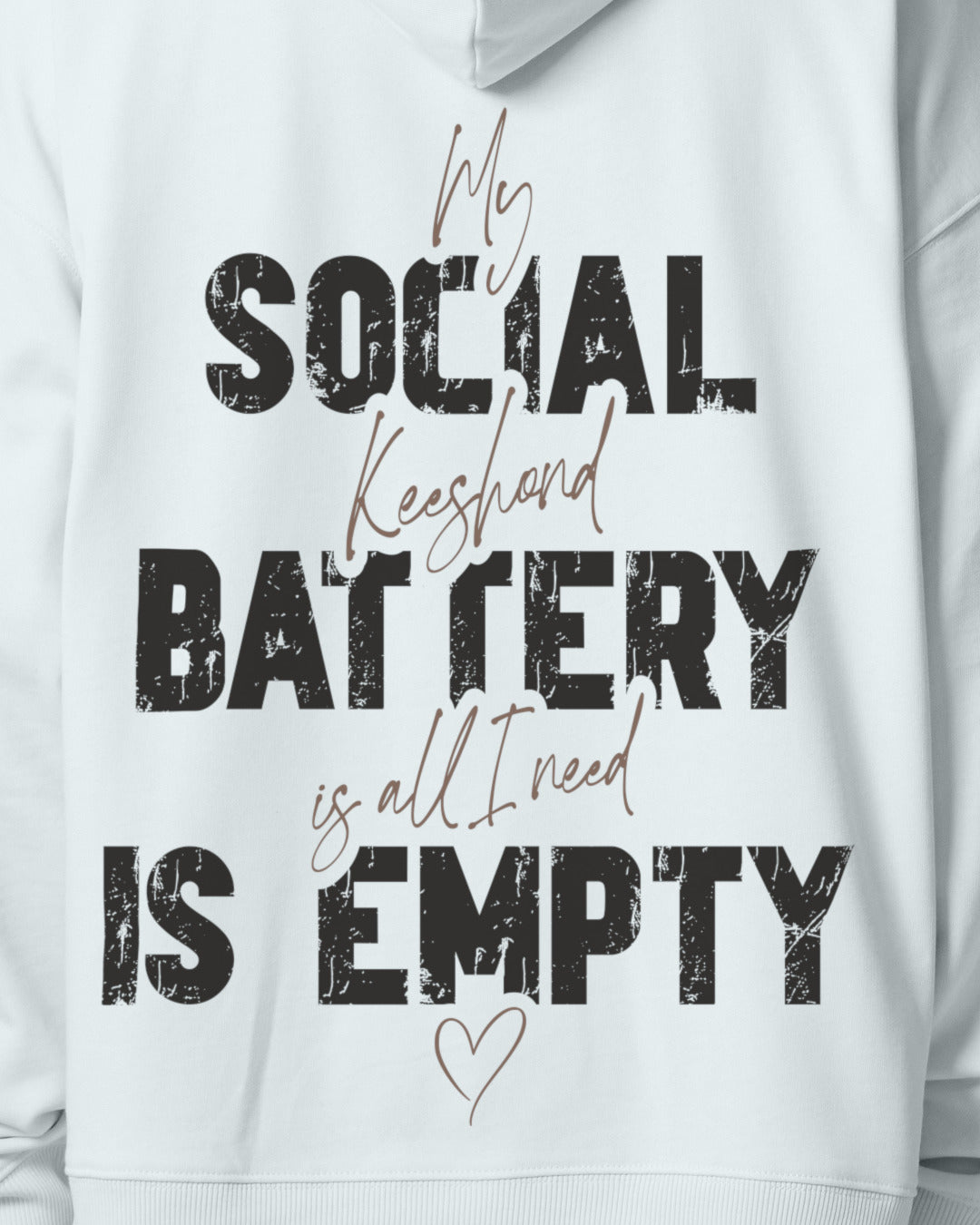 Detailbild – Social Battery Is Empty - Wolfsspitz