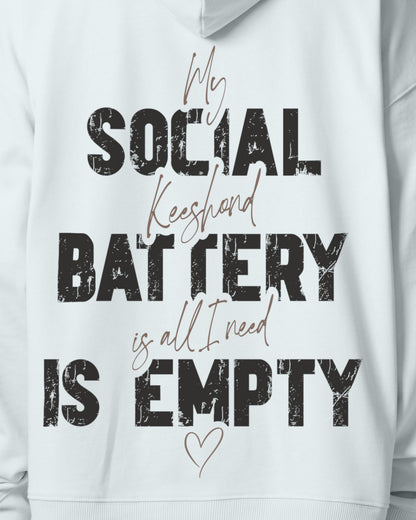 Detailbild – Social Battery Is Empty - Wolfsspitz