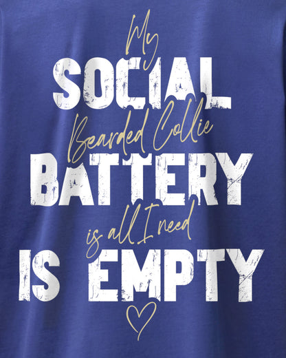 Detailbild – Social Battery Is Empty - Bearded Collie