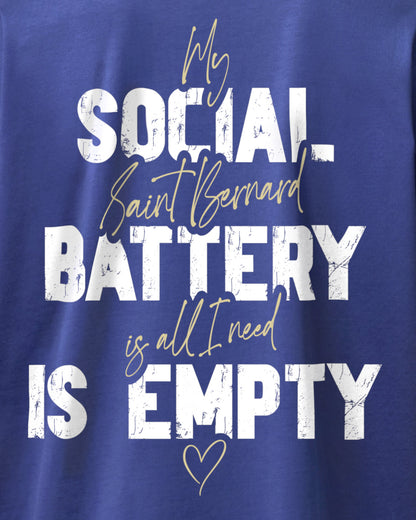 Detailbild – Social Battery Is Empty - Bernhardiner