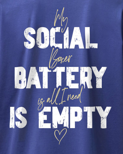Detailbild – Social Battery Is Empty - Boxer