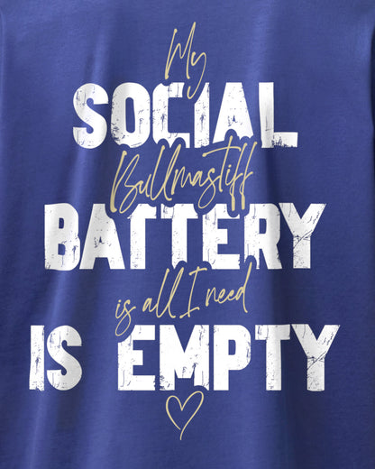 Detailbild – Social Battery Is Empty - Bullmastiff