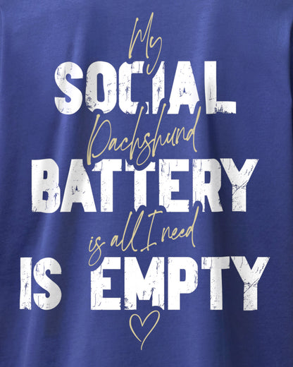 Detailbild – Social Battery Is Empty - Dackel