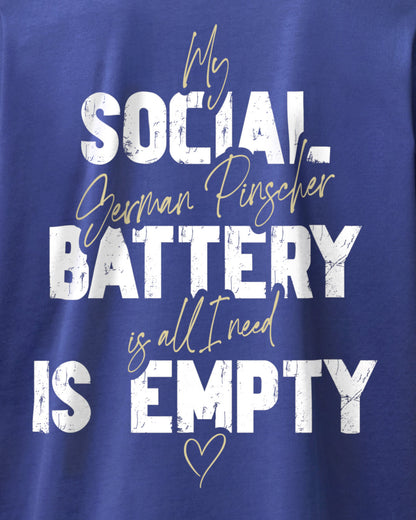 Detailbild – Social Battery Is Empty - Deutscher Pinscher