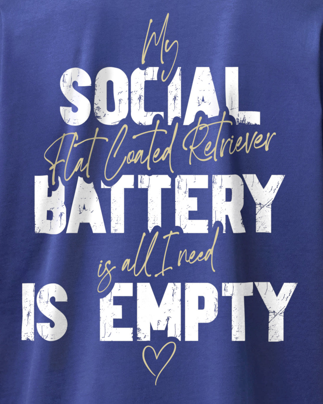 Detailbild – Social Battery Is Empty - Flat Coated Retriever