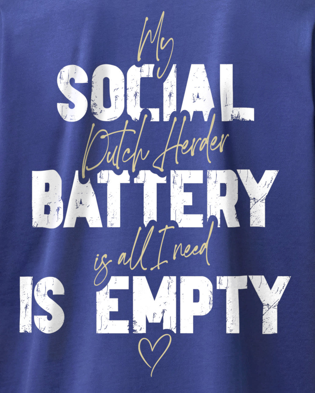 Detailbild – Social Battery Is Empty - Holländischer Schäferhund