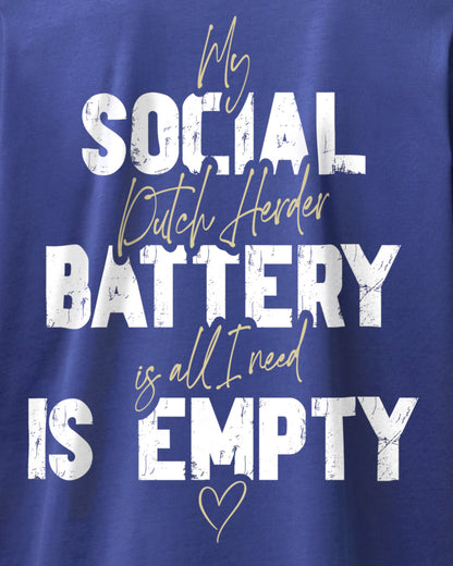 Detailbild – Social Battery Is Empty - Holländischer Schäferhund