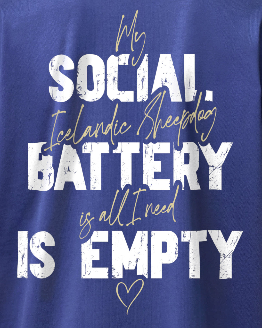 Detailbild – Social Battery Is Empty - Islandhund