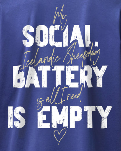 Detailbild – Social Battery Is Empty - Islandhund