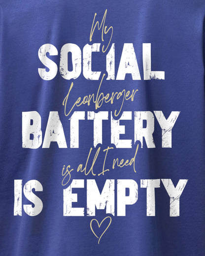 Detailbild – Social Battery Is Empty - Leonberger