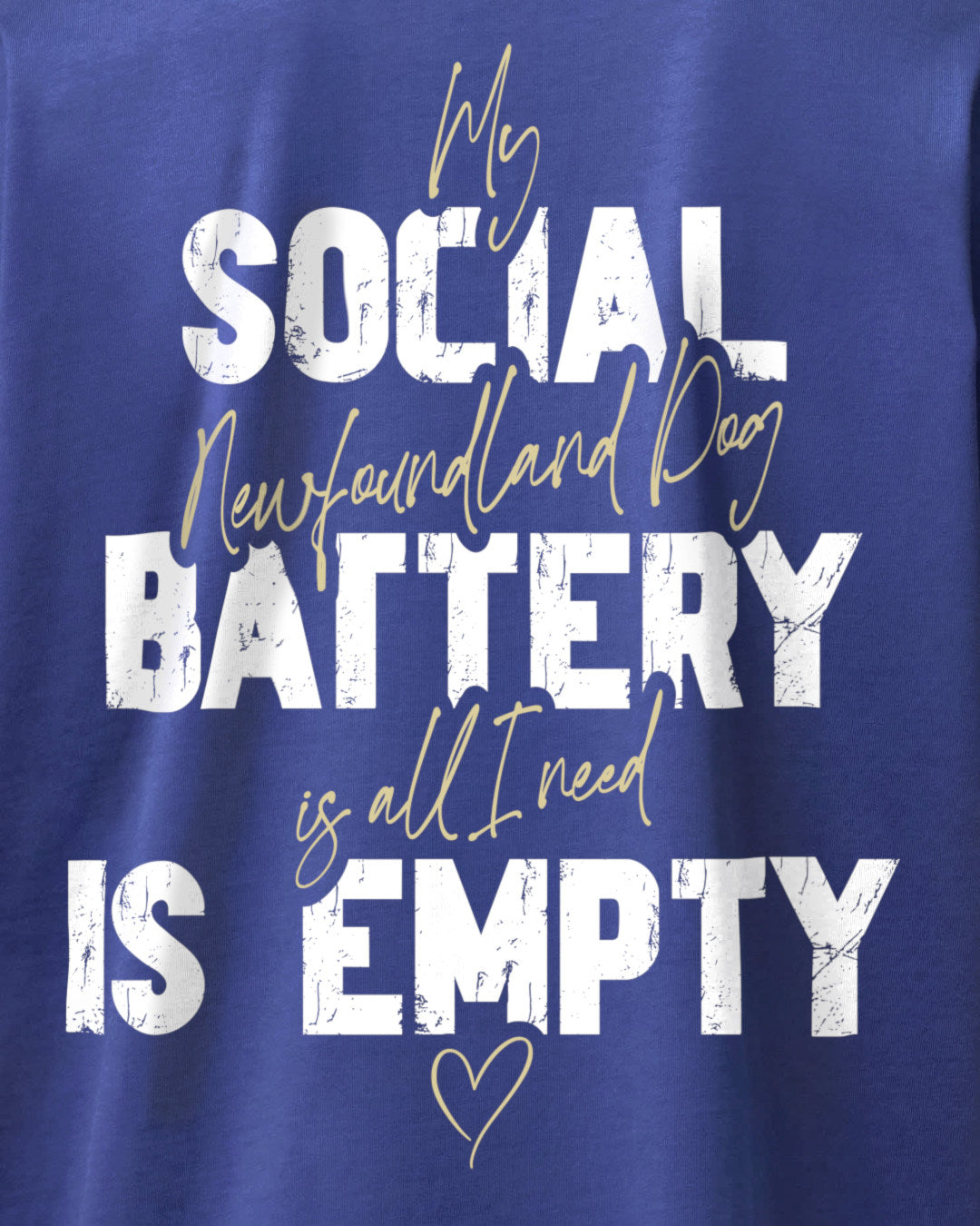 Detailbild – Social Battery Is Empty - Neufundländer