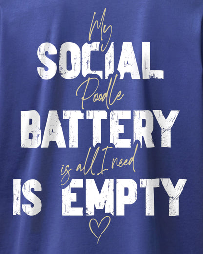 Detailbild – Social Battery Is Empty - Pudel