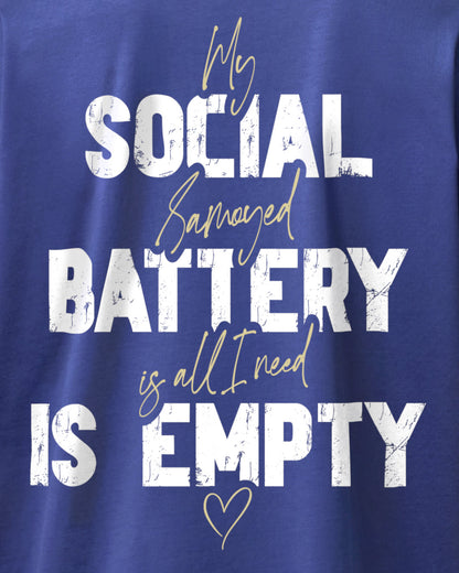 Detailbild – Social Battery Is Empty - Samojede