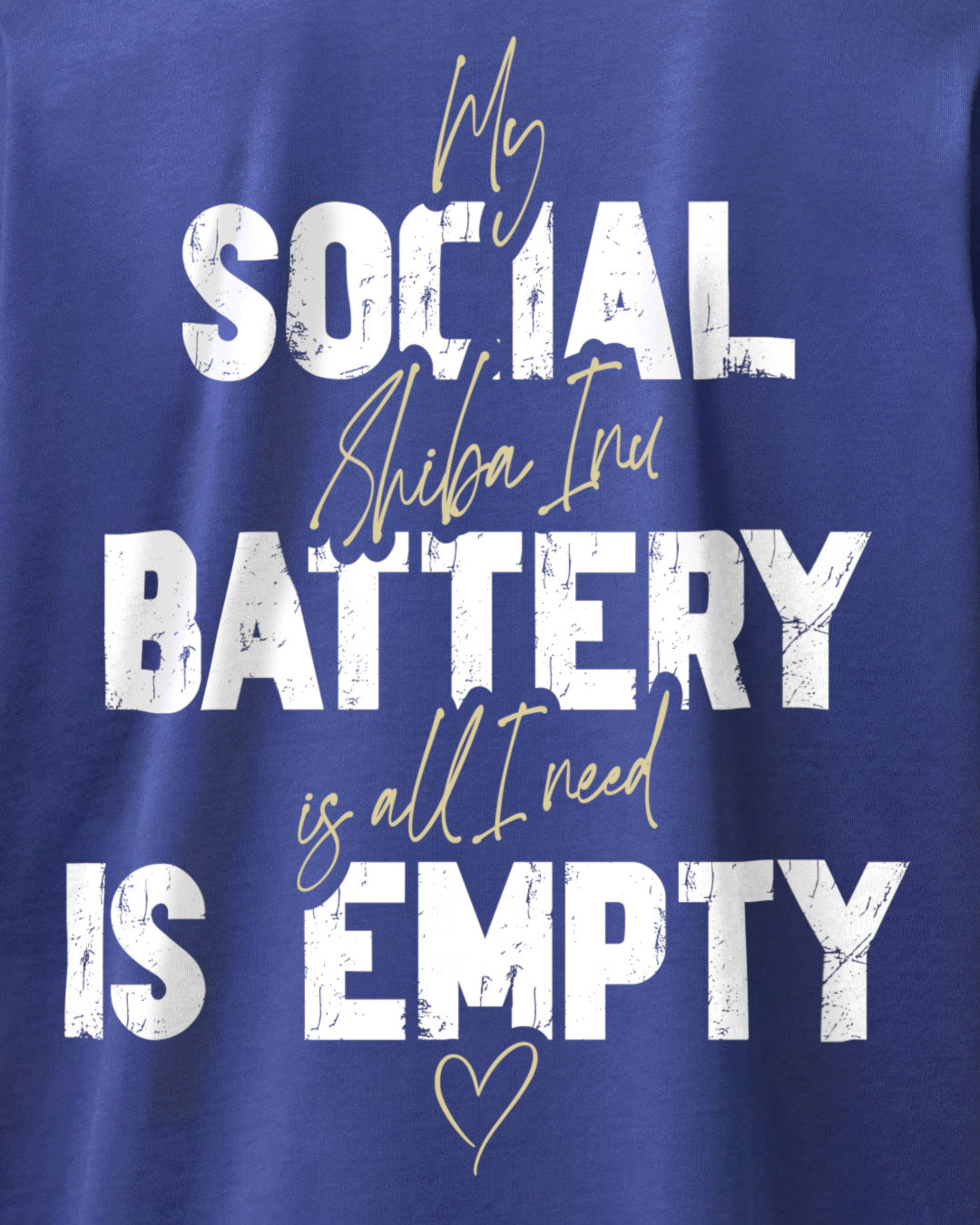 Detailbild – Social Battery Is Empty - Shiba Inu